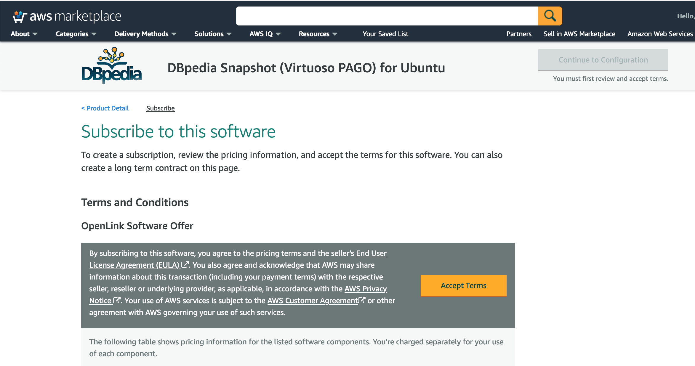 AWS Marketplace DBpedia Live (Virtuoso PAGO)