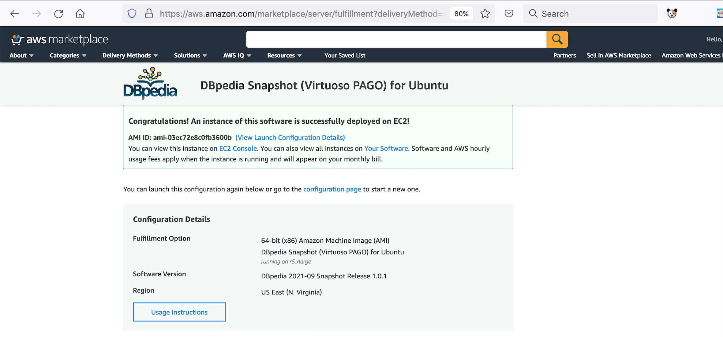 AWS Marketplace DBpedia Live (Virtuoso PAGO)